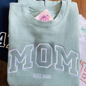 Custom Embroidered Varsity Crewneck Sweater, Embroidered Sweatshirt, Custom Varsity Hoodie Sweatshirt