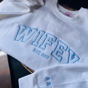 Custom Embroidered Varsity Crewneck Sweater, Custom Varsity Hoodie, Custom Embroidery, Custom Embroidered Sweatshirt