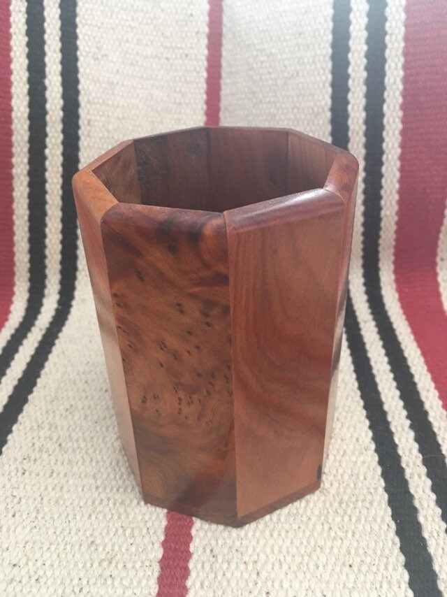 Cadeau Fête Des Mères Cadeau Nounou Papi Mamie Pot Crayon Bois Marocain Thuya Massif Artisanat Décor