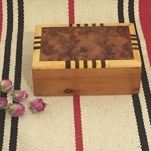Box Moroccan wood Thuya massive crafts alliances jewelry vintage decoration
