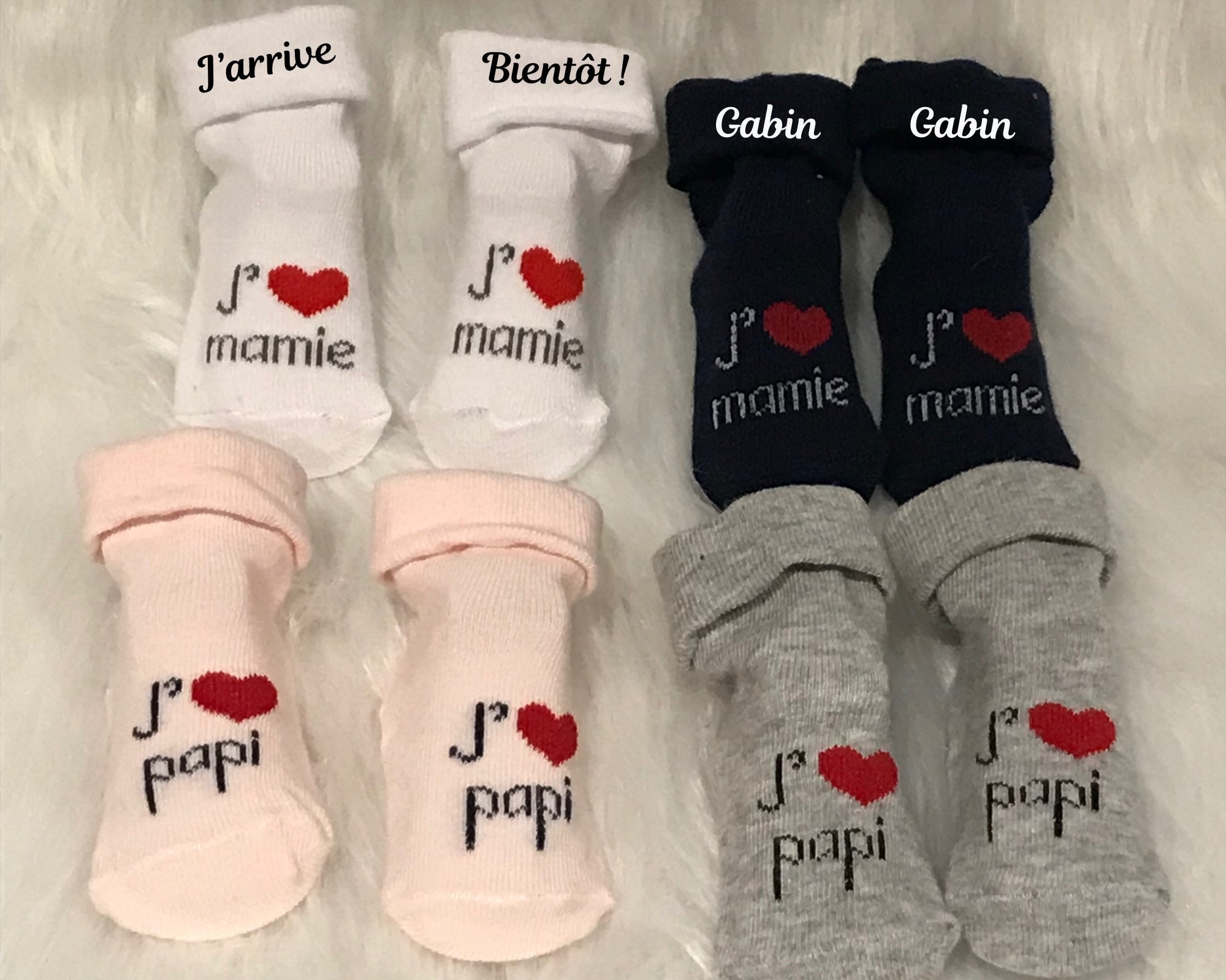 Chaussons Bébé 100% Coton personnalisables