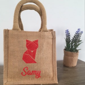 Mini Sac maternelle personnalisé pochon doudou sac goûter sac crèche rentrée