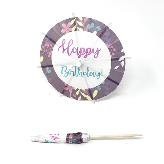 Drink Umbrella Happy Birthday Drink Umbrella Happy Birthday