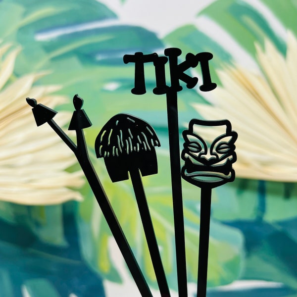 Tiki Swizzle Sticks Etsy