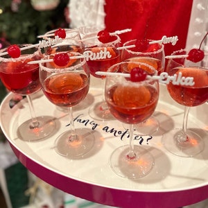 Custom Acrylic Garnish Pick: Personalized Cocktail Topper, Party Decor
