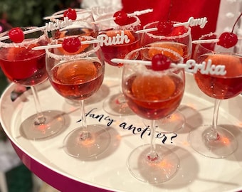 Custom Acrylic Garnish Pick: Personalized Cocktail Topper, Party Decor and Party Supplies