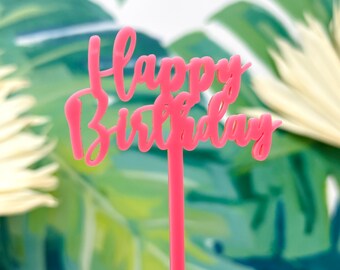 Happy Birthday Acrylic Stir Stick Drink Markers - Set of 4