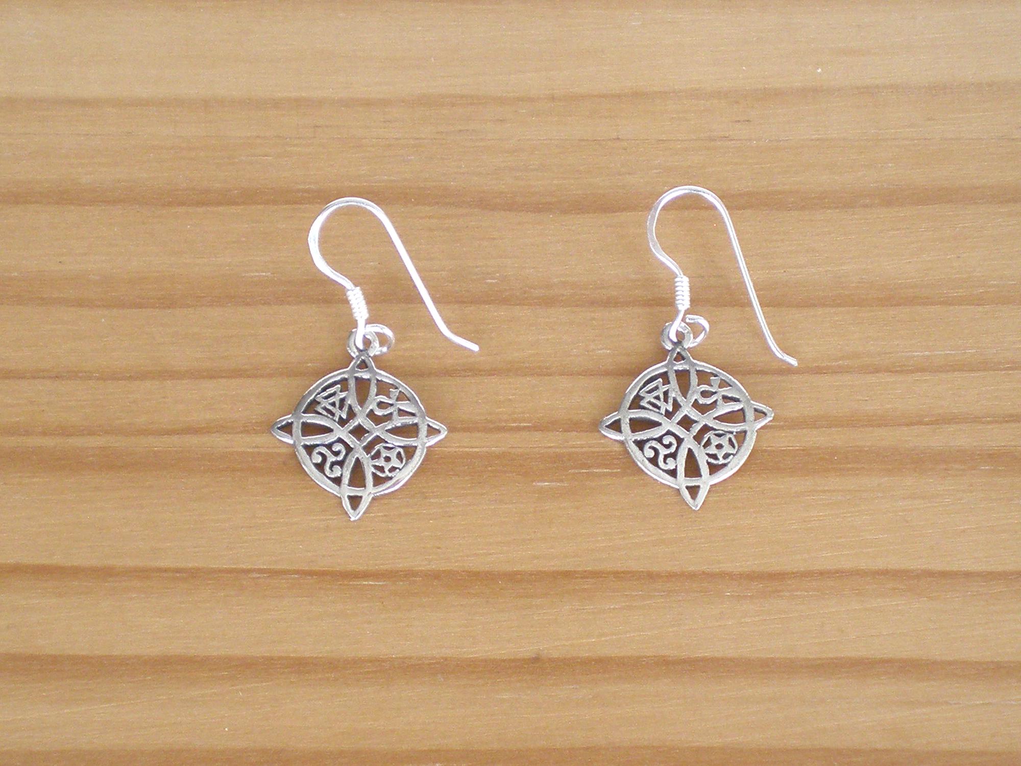 Sterling Silver Witch Knot Earrings, Witch Knot Earrings, Amulet