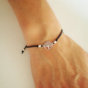 Pulsera árbol de la vida plata, Pulsera ajustable, Pulsera árbol, Pulsera plata ley, Pulsera para mujer, Regalo para mujer