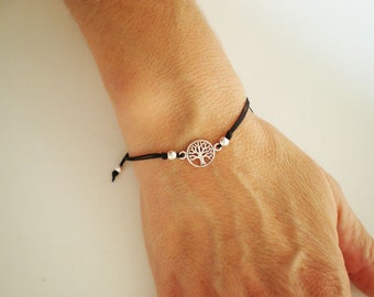 925 Sterling Silver Tree of Life Bracelet - Etsy