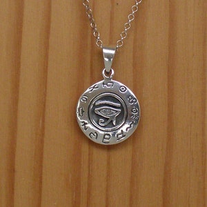 Sterling silver eye of horus pendant, Amulet, Sterling silver pendant, Eye of horus