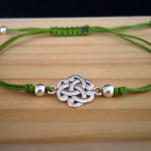 Silver celtic bracelet, Adjustable bracelet, Sterling silver bracelet, Celtic knot bracelet, Bracelet for woman