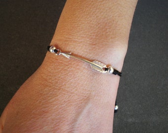 Pfeil Armband, verstellbares Armband, Sterling Silber Armband, Armband für Frau, Geschenk für Frau