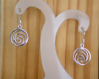 Sterling silver spiral earrings, Spiral earrings, Sterling silver earrings