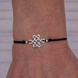 Silver celtic bracelet, Adjustable bracelet, Sterling silver bracelet, Celtic knot bracelet, Bracelet for woman