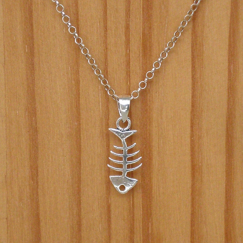 Fish Bone Sterling Silver Bracelet plated in Rhodium main image 1