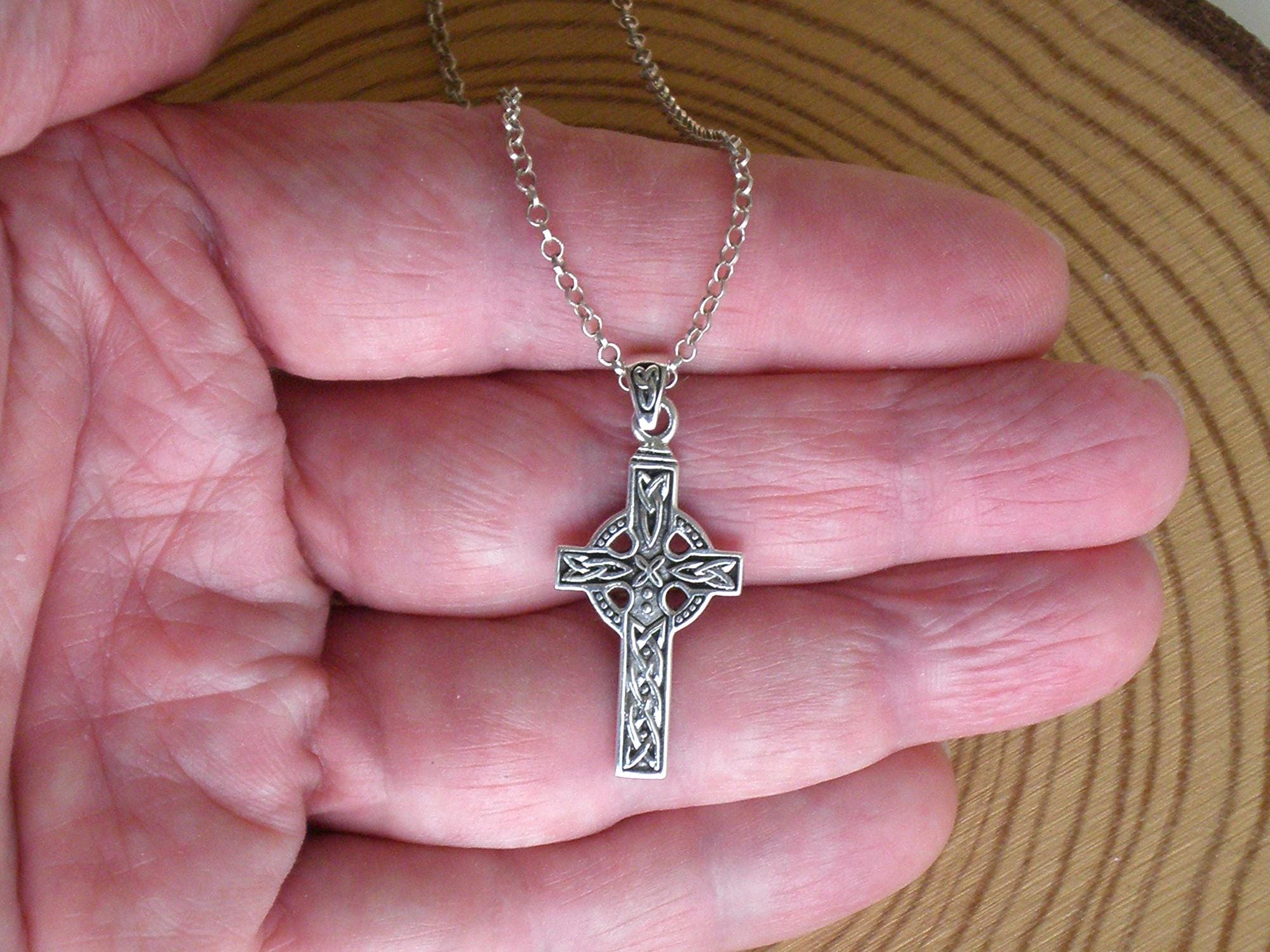 Sterling Silver Celtic Cross Pendant - Etsy