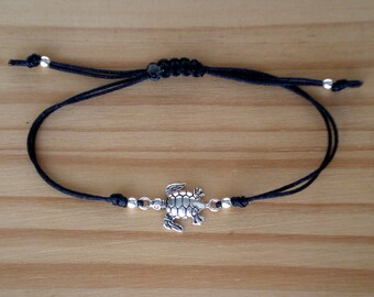 Silver turtle bracelet, Turtle bracelet, Adjustable bracelet, Sterling silver bracelet, Bracelet for woman