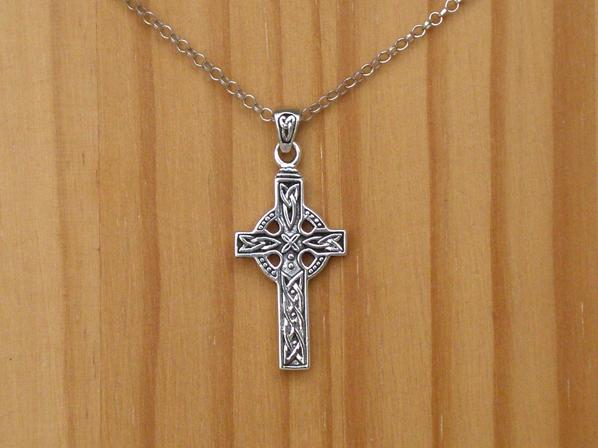Sterling Silver Celtic Cross Pendant - Etsy