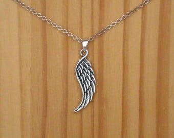 Colgante de ala de ángel en plata de ley