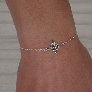 Sterling silver witch knot bracelet, silver bracelet, Amulet, Adjustable bracelet