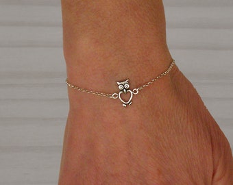 Sterlingzilveren uilarmband, geluksamuletbedel