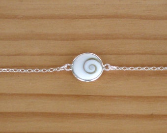 Bracelet en argent sterling œil de Shiva, bracelet en argent 925, bracelet réglable, bracelet en argent sterling, bracelet pour femme