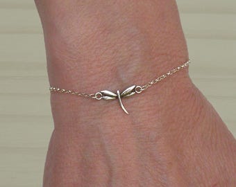 Bracelet libellule en argent sterling