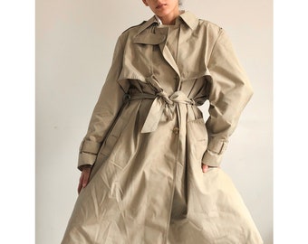 vintage classic beige trench coat