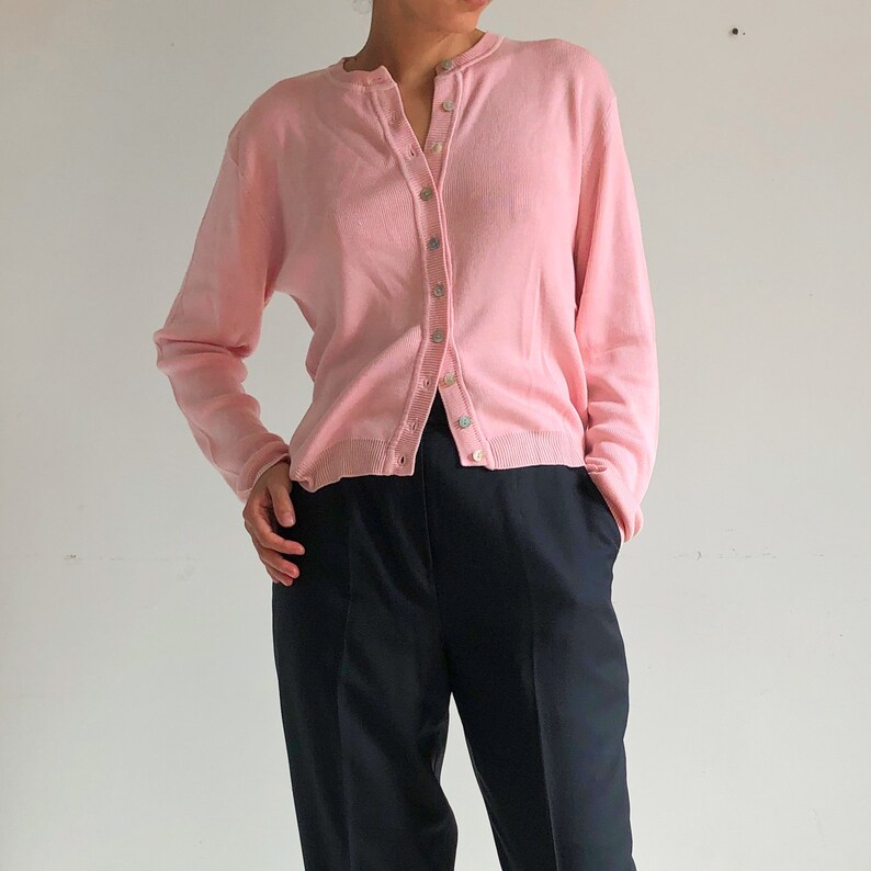 Toddler Girl Classic Knit Cardigan-Pink main image 1