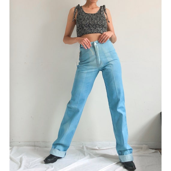 NWT vintage 70's high waisted jeans - image 4