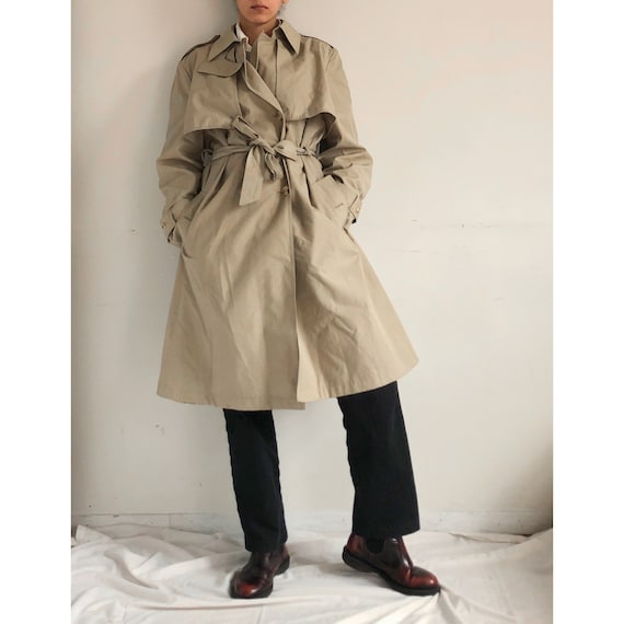 vintage classic beige trench coat - image 4