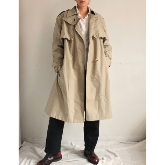 vintage classic beige trench coat - image 2