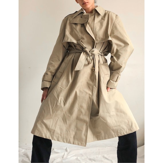 vintage classic beige trench coat - image 1