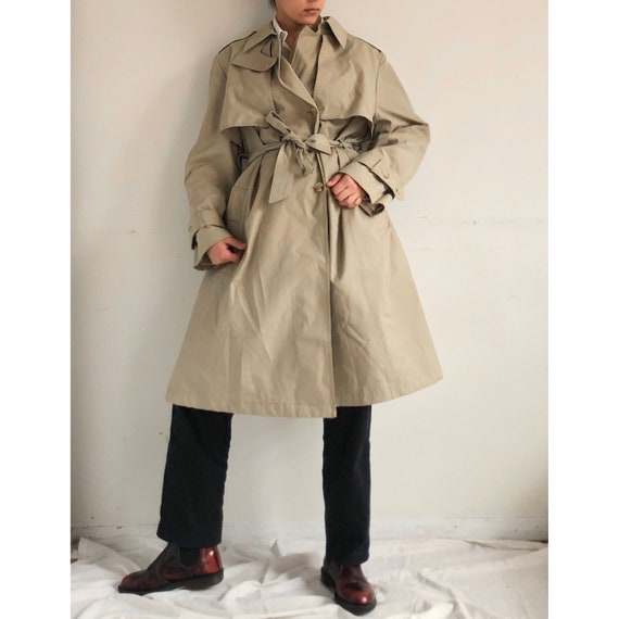 vintage classic beige trench coat - image 3