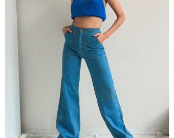 true 70's vintage flare denim jeans