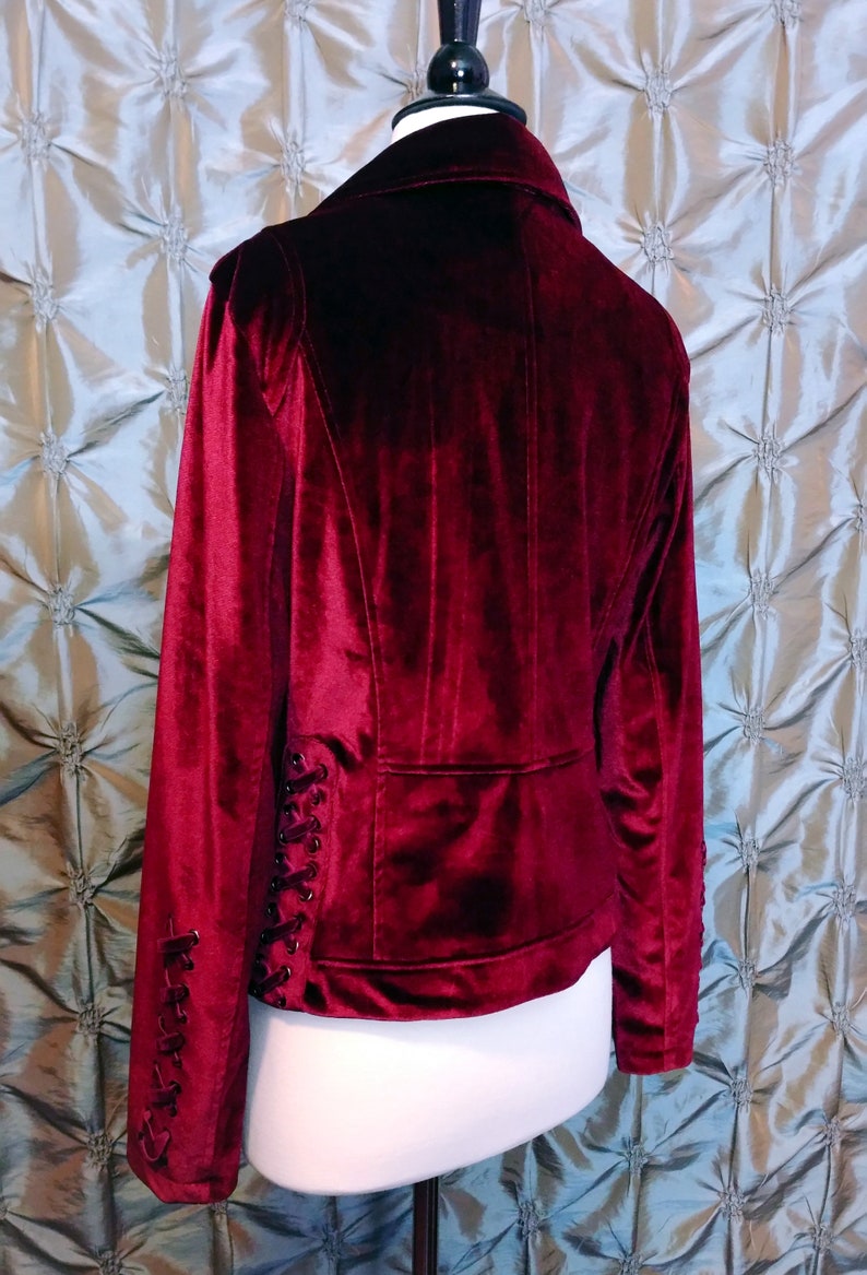 M Beautiful Vintage Ruby Red Velvet Jacket