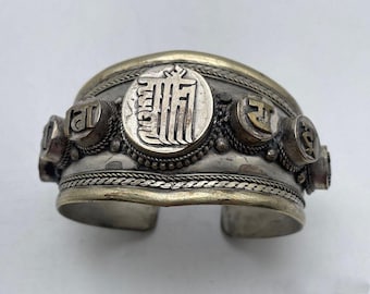 Tribal Silver Cuff Bracelet