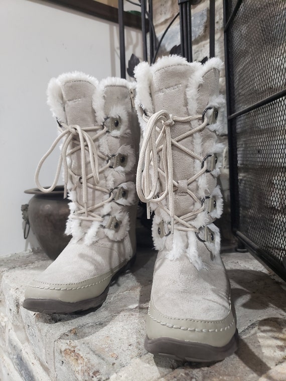 Ivory suede best sale boots