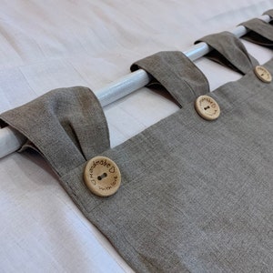Linen Curtain Panel: Rustic French Country Style, Natural Burlap