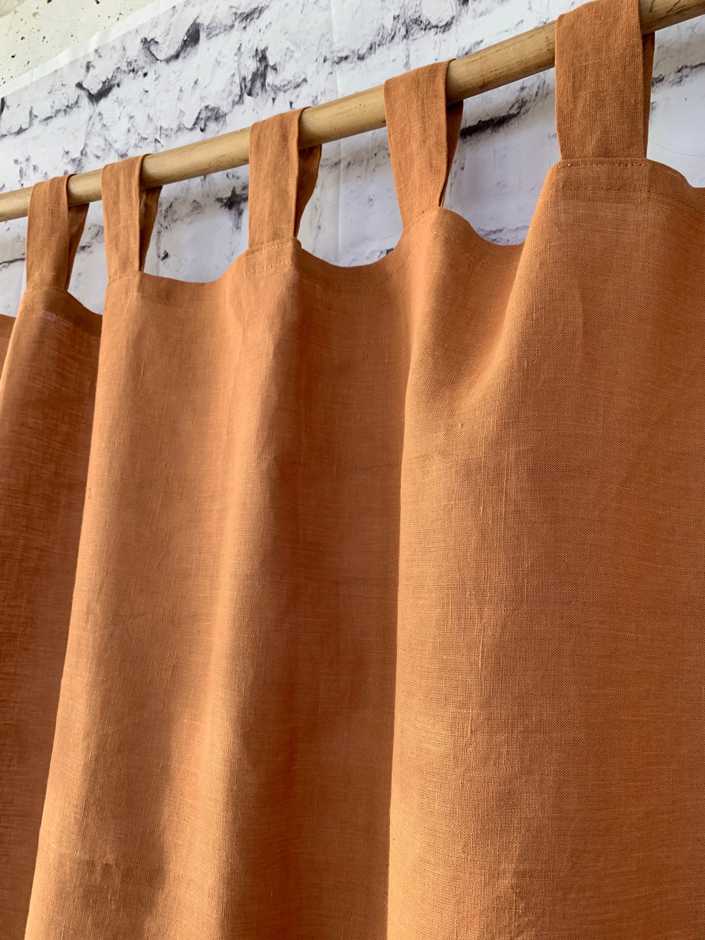 Sheer Linen Curtain Panel, Tab Top, Eco Friendly Home Decor - Etsy