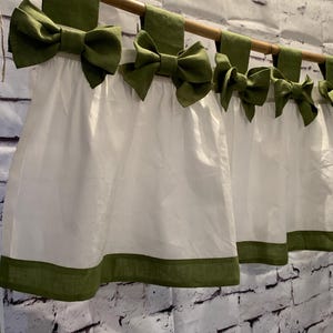 Linen Curtains Cottage Kitchen Ruffle Valance Simple Rustic French Country Ruffled Natural Flax Linen Window Decor Modern Farmhouse Valances