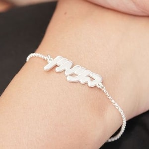 Sterling Silver Hebrew Nameplate Bracelet - Custom Hebrew Name Bracelet - Personalized Bracelet - Hebrew Letter Bracelet - Israelite Jewelry