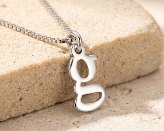 Dainty Initial Necklace, Small Letter Necklace, Personalized Minimalist Jewelry, Tiny Initial Charm Gift for Her