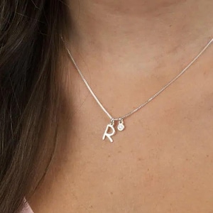 Personalized Diamond Initial Necklace - Custom Initial Necklace with Diamond - Diamond Letter Necklace - Initial Jewelry - Gift For Her