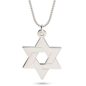 Sterling Silver Star Of David Necklace - Magen David Pendant - Gold Star Of David Necklace - Jewish Star Necklace - Jewish Jewlery