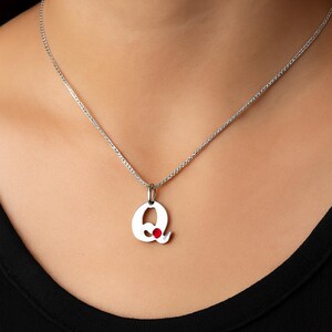 Personalized Initial Necklace with Birthstone - Minimalist Letter Necklace with Gemstone - Custom Birthstone Letter Necklace - Gift For Her