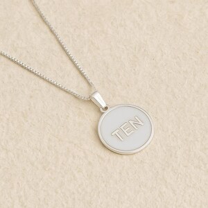 Personalized Sterling Silver Initial Disc Necklace - Monogram Pendant