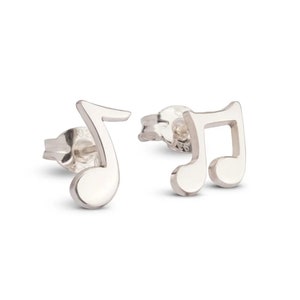 Sterling Silver Treble Clef Earrings: Music Lover Jewelry