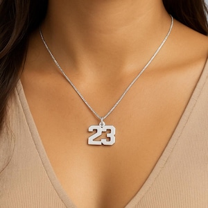 Custom Number Necklace - Personalized Year Pendant - Sports Number Necklace - Lucky Number Necklace -Dainty Number Jewelry-Number Charm Gift
